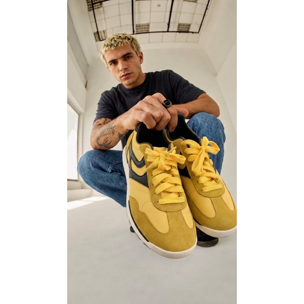 No Boundaries  Yellow and Black Low-Top Trainers